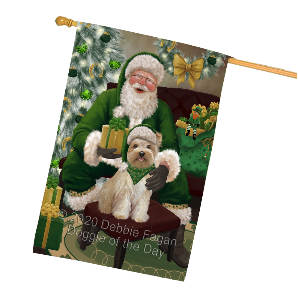 Yorkipoo Dog House Flag Outdoor Double Sided Pet Decor Santa Christmas Flags eBay